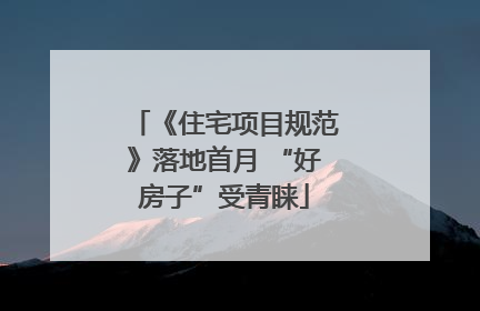 《住宅项目规范》落地首月 “好房子”受青睐