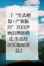 “生态修复+产业振兴”开启沙地治理新模式 生态经济实现双效益