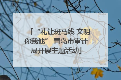 “礼让斑马线 文明你我他” 青岛市审计局开展主题活动