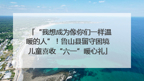 “我想成为像你们一样温暖的人”！鲁山县留守困境儿童喜收“六一”暖心礼