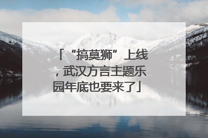 “搞莫狮”上线，武汉方言主题乐园年底也要来了