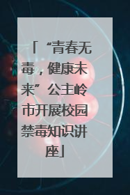 “青春无毒，健康未来”公主岭市开展校园禁毒知识讲座