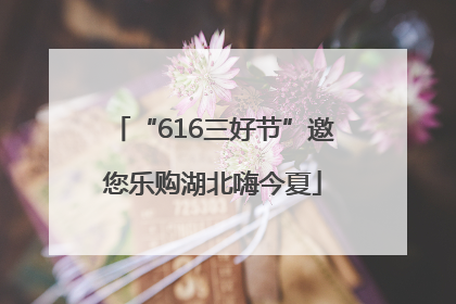 “616三好节”邀您乐购湖北嗨今夏