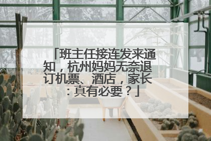 班主任接连发来通知，杭州妈妈无奈退订机票、酒店，家长：真有必要？