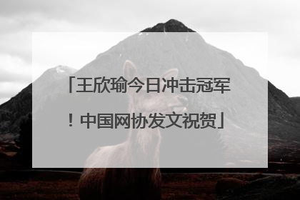 王欣瑜今日冲击冠军！中国网协发文祝贺