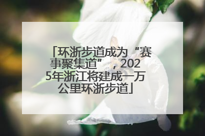 环浙步道成为“赛事聚集道”，2025年浙江将建成一万公里环浙步道
