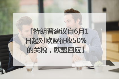 特朗普建议自6月1日起对欧盟征收50%的关税，欧盟回应