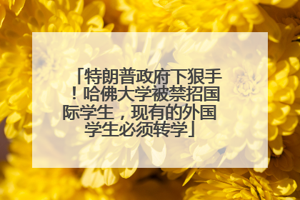 特朗普政府下狠手！哈佛大学被禁招国际学生，现有的外国学生必须转学