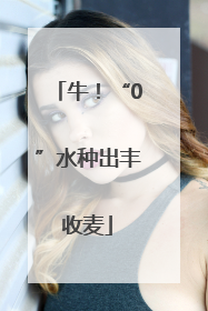 牛！“0”水种出丰收麦