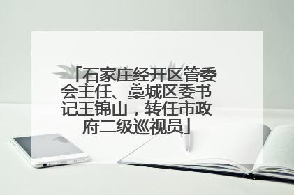 石家庄经开区管委会主任、藁城区委书记王锦山，转任市政府二级巡视员