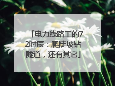电力线路工的72时辰：爬陡坡钻隧道，还有其它