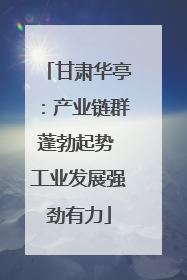 甘肃华亭：产业链群蓬勃起势 工业发展强劲有力