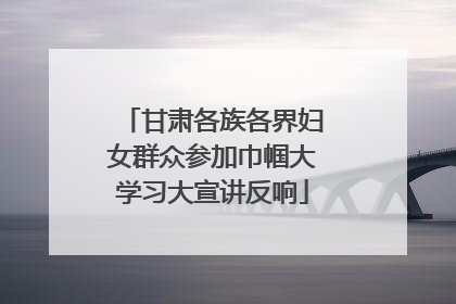 甘肃各族各界妇女群众参加巾帼大学习大宣讲反响