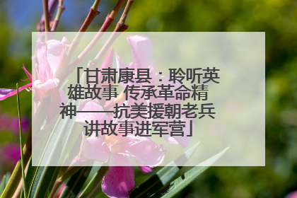 甘肃康县：聆听英雄故事 传承革命精神——抗美援朝老兵讲故事进军营