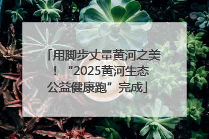用脚步丈量黄河之美！“2025黄河生态公益健康跑”完成