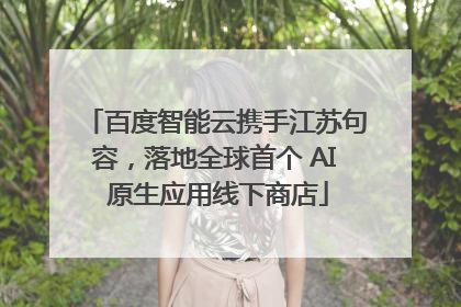 百度智能云携手江苏句容，落地全球首个 AI 原生应用线下商店