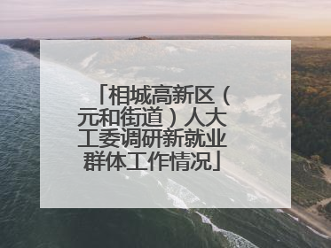 相城高新区（元和街道）人大工委调研新就业群体工作情况