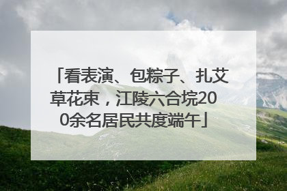 看表演、包粽子、扎艾草花束，江陵六合垸200余名居民共度端午