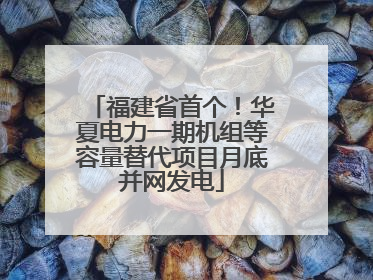 福建省首个！华夏电力一期机组等容量替代项目月底并网发电
