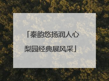 秦韵悠扬润人心 梨园经典展风采