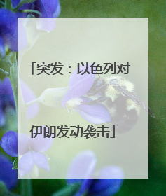 突发：以色列对伊朗发动袭击
