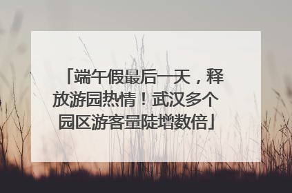 端午假最后一天，释放游园热情！武汉多个园区游客量陡增数倍