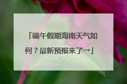 端午假期海南天气如何？最新预报来了→