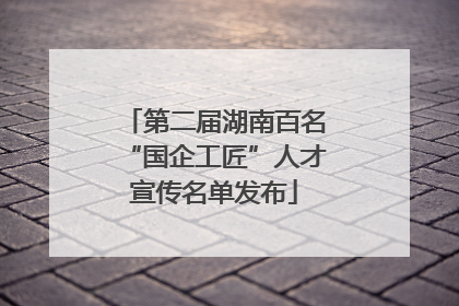 第二届湖南百名“国企工匠”人才宣传名单发布