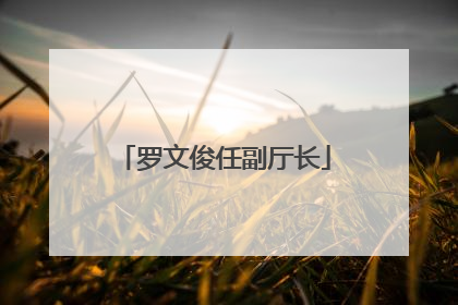 罗文俊任副厅长
