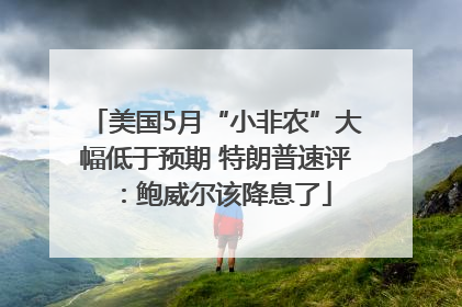 美国5月“小非农”大幅低于预期 特朗普速评：鲍威尔该降息了