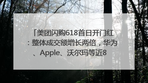 美团闪购618首日开门红：整体成交额增长两倍，华为、Apple、沃尔玛等近800个品牌翻倍增长