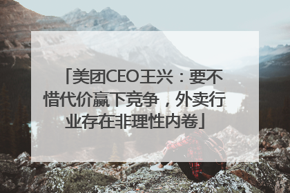 美团CEO王兴：要不惜代价赢下竞争，外卖行业存在非理性内卷