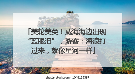 美轮美奂！威海海边出现“蓝眼泪”，游客：海浪打过来，就像星河一样