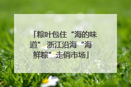 粽叶包住“海的味道” 浙江沿海“海鲜粽”走俏市场