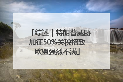 综述｜特朗普威胁加征50%关税招致欧盟强烈不满