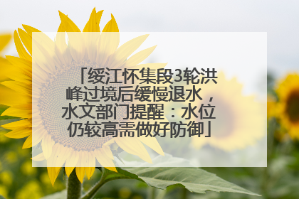 绥江怀集段3轮洪峰过境后缓慢退水，水文部门提醒：水位仍较高需做好防御