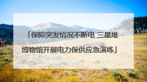 保障突发情况不断电 三星堆博物馆开展电力保供应急演练