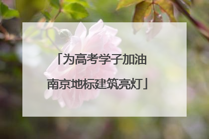 为高考学子加油 南京地标建筑亮灯