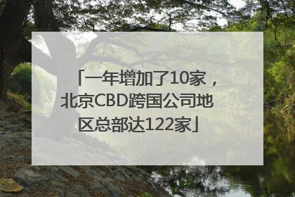一年增加了10家，北京CBD跨国公司地区总部达122家