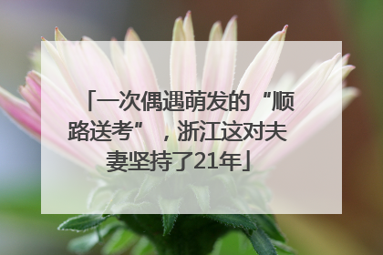 一次偶遇萌发的“顺路送考”，浙江这对夫妻坚持了21年