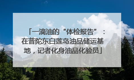 一滴油的“体检报告”：在普陀东白莲岛油品储运基地，记者化身油品化验员