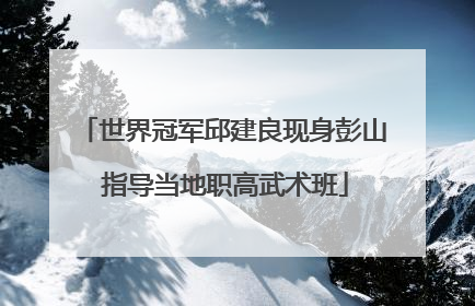 世界冠军邱建良现身彭山 指导当地职高武术班