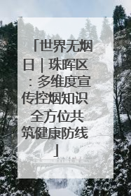 世界无烟日｜珠晖区：多维度宣传控烟知识 全方位共筑健康防线