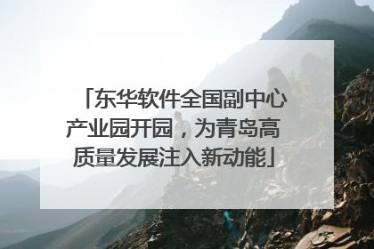 东华软件全国副中心产业园开园，为青岛高质量发展注入新动能