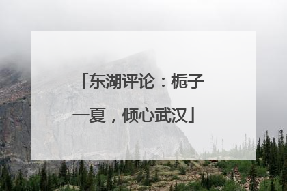 东湖评论：栀子一夏，倾心武汉