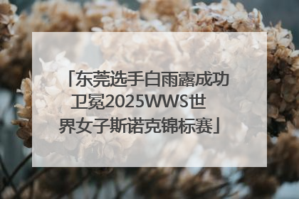 东莞选手白雨露成功卫冕2025WWS世界女子斯诺克锦标赛