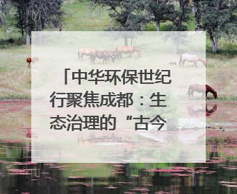 中华环保世纪行聚焦成都：生态治理的“古今答卷”｜中华环保世纪行