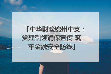 中华财险锦州中支：党建引领消保宣传 筑牢金融安全防线