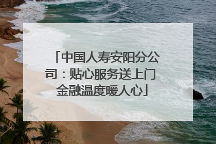 中国人寿安阳分公司：贴心服务送上门 金融温度暖人心