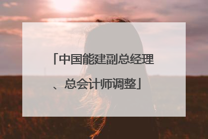 中国能建副总经理、总会计师调整